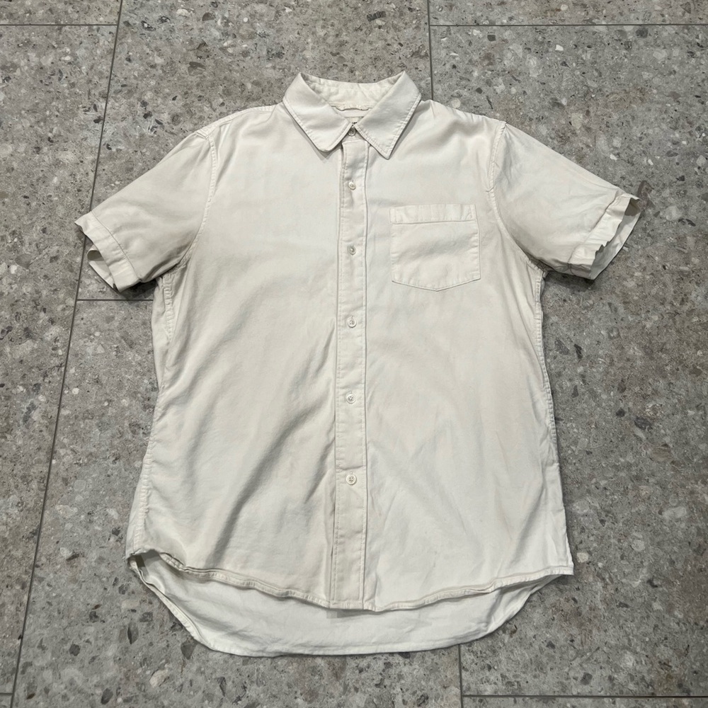 Buck Mason Men's Off-White Short Sleeve Shirt